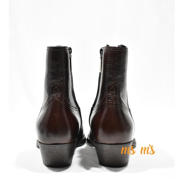 NWT Saint Laurent YSL Lukas Brown Ankle Boots EU44 - Picture 6 of 8